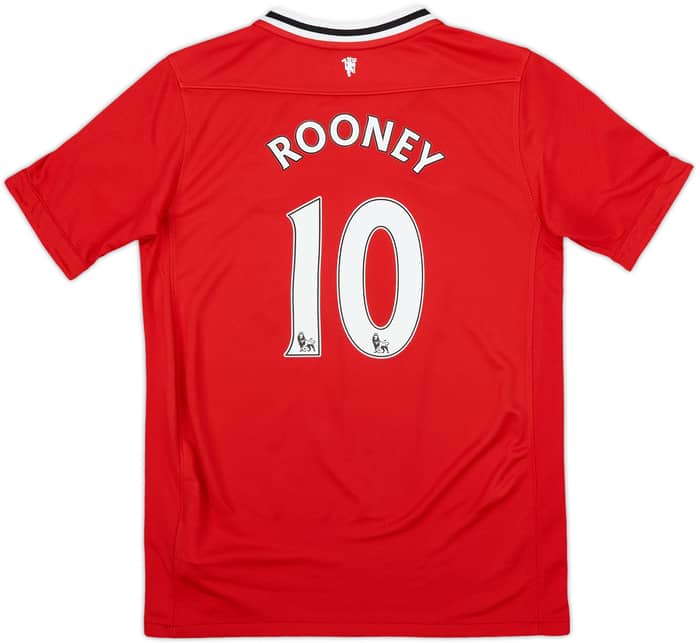 2011-12 Manchester United Home Shirt Rooney #10 - 8/10 - (L.Boys)