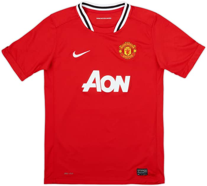 2011-12 Manchester United Home Shirt Rooney #10 - 8/10 - (L.Boys)