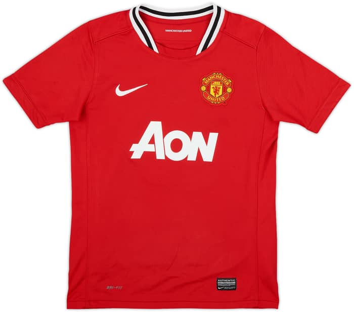 2011-12 Manchester United Home Shirt Rooney #10 - 8/10 - (M.Boys)