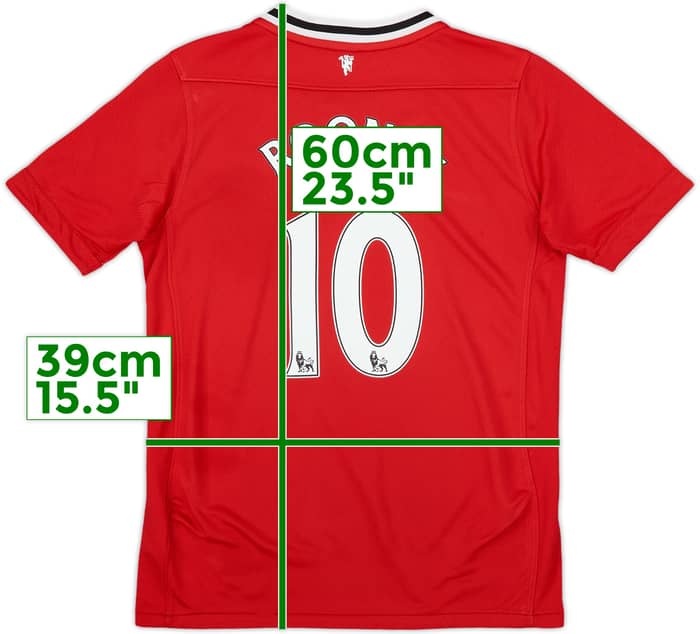 2011-12 Manchester United Home Shirt Rooney #10 - 8/10 - (M.Boys)