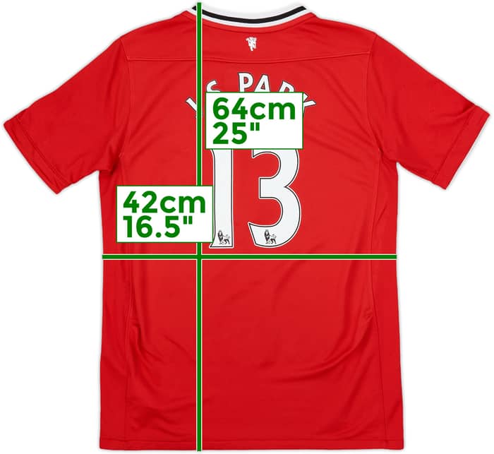 2011-12 Manchester United Home Shirt J.S.Park #13 - 7/10 - (L.Boys)