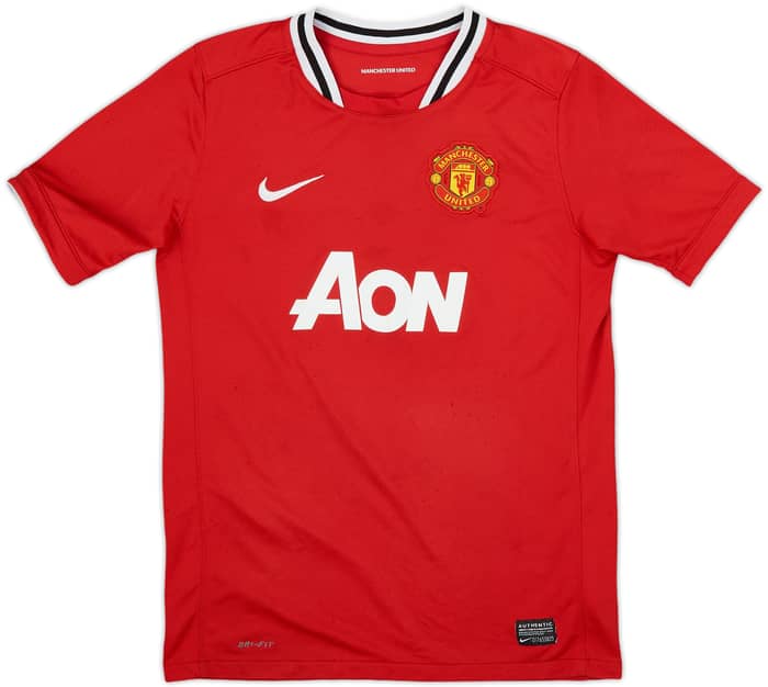 2011-12 Manchester United Home Shirt Rooney #10 - 7/10 - (L.Boys)