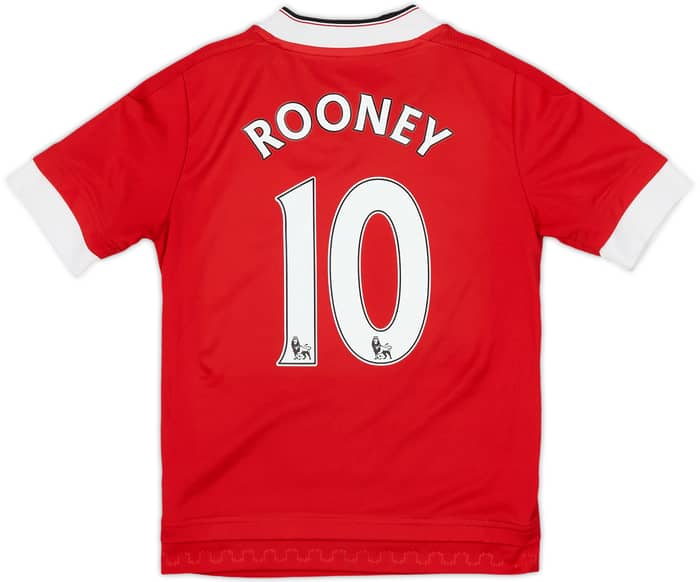 2015-16 Manchester United Home Shirt Rooney #10 - 8/10 (7-8 Years)