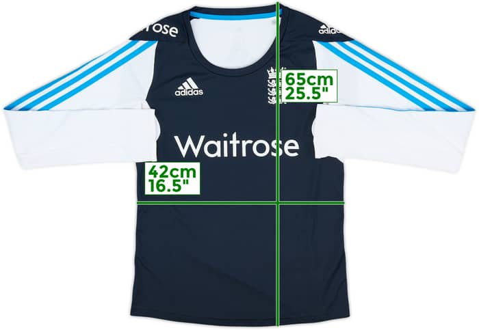 2013-14 England Cricket adidas Player Issue Training L/S Shirt - 10/10 - (XL)