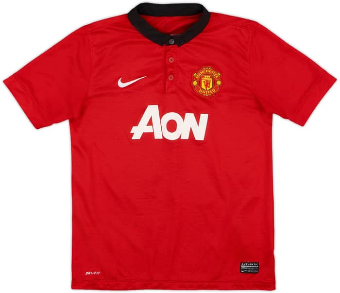 2013-14 Manchester United Home Shirt Rooney #10 - 7/10 - (L.Boys)