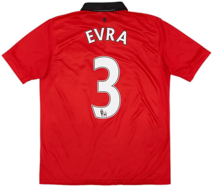 2013-14 Manchester United Home Shirt Evra #3 - 9/10 - (XL.Boys)