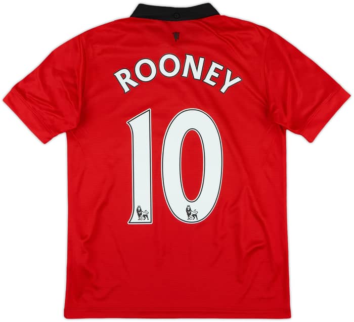 2013-14 Manchester United Home Shirt Rooney #10 - 8/10 - (L.Boys)
