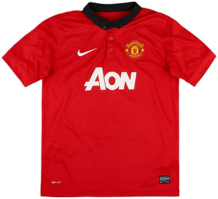 2013-14 Manchester United Home Shirt Rooney #10 - 8/10 - (L.Boys)