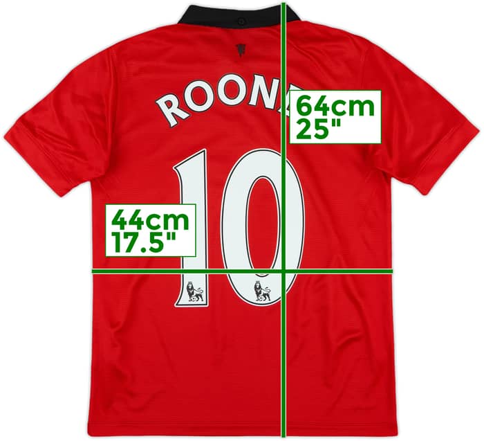 2013-14 Manchester United Home Shirt Rooney #10 - 8/10 - (L.Boys)