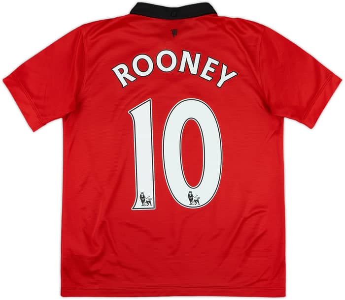 2013-14 Manchester United Home Shirt Rooney #10 - 8/10 - (L.Boys)