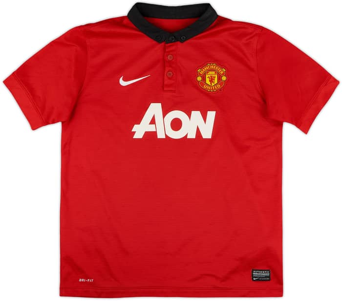 2013-14 Manchester United Home Shirt Rooney #10 - 8/10 - (L.Boys)