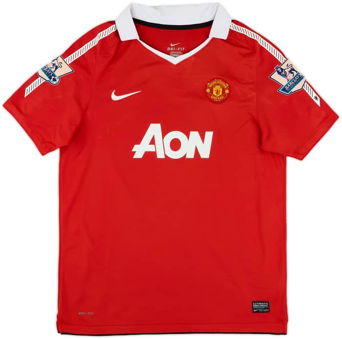 2011-12 Manchester United Home Shirt J.S.Park #13 - 7/10 - (XL.Boys)