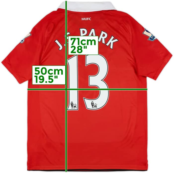 2011-12 Manchester United Home Shirt J.S.Park #13 - 7/10 - (XL.Boys)