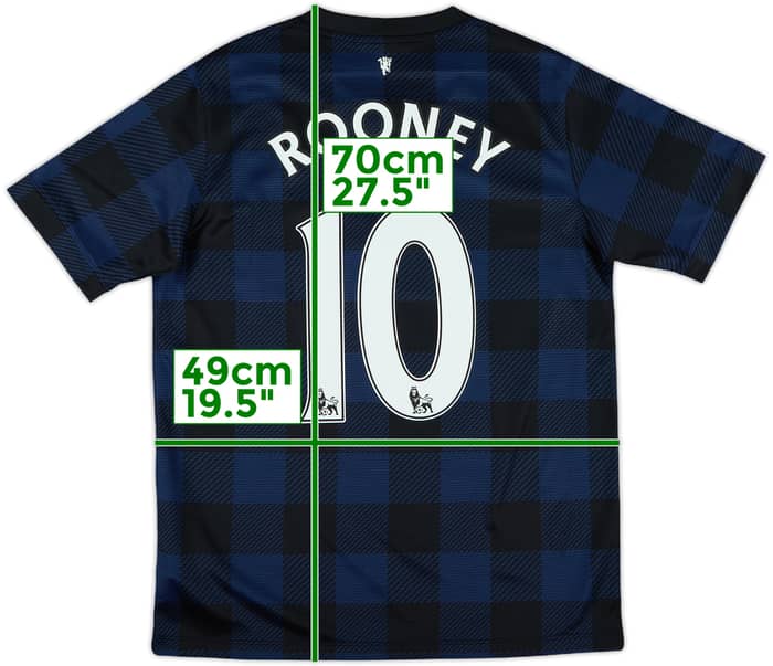 2013-14 Manchester United Away Shirt Rooney #10 - 10/10 - (XL.Boys)
