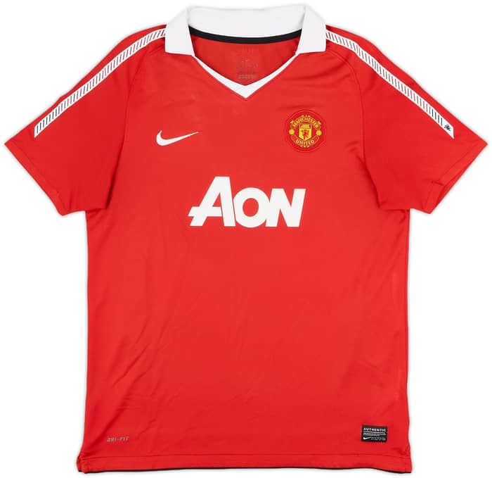 2010-11 Manchester United Home Shirt Berbatov #9 - 8/10 - (XL.Boys)