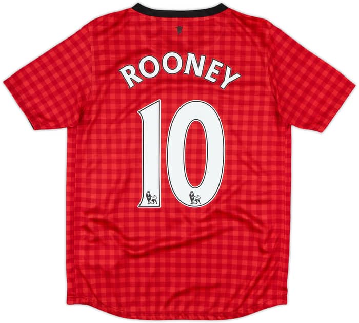 2012-13 Manchester United Home Shirt Rooney #10 - 8/10 - (XL.Boys)
