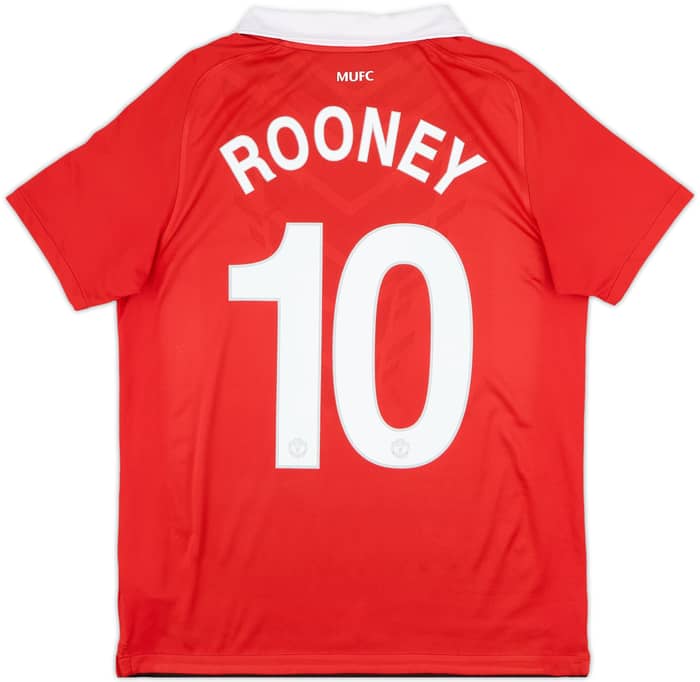 2010-11 Manchester United Home Shirt Rooney #10 - 9/10 - (XL.Boys)