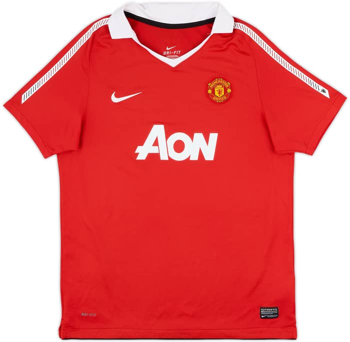 2010-11 Manchester United Home Shirt Rooney #10 - 9/10 - (XL.Boys)