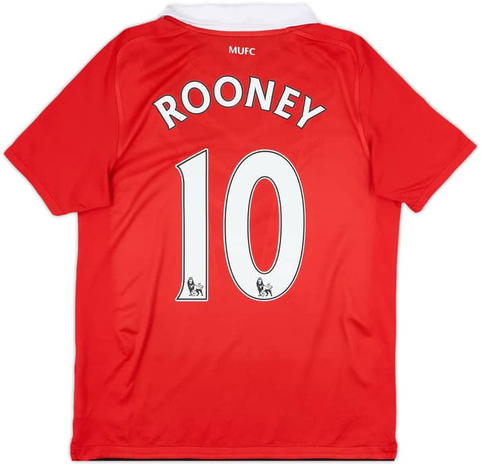 2010-11 Manchester United Home Shirt Rooney #10 - 8/10 - (XL.Boys)