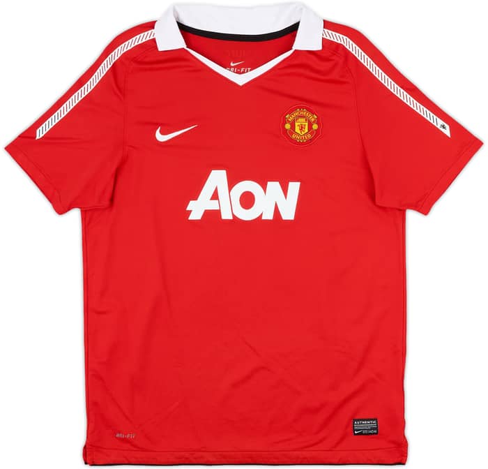 2010-11 Manchester United Home Shirt Rooney #10 - 8/10 - (XL.Boys)
