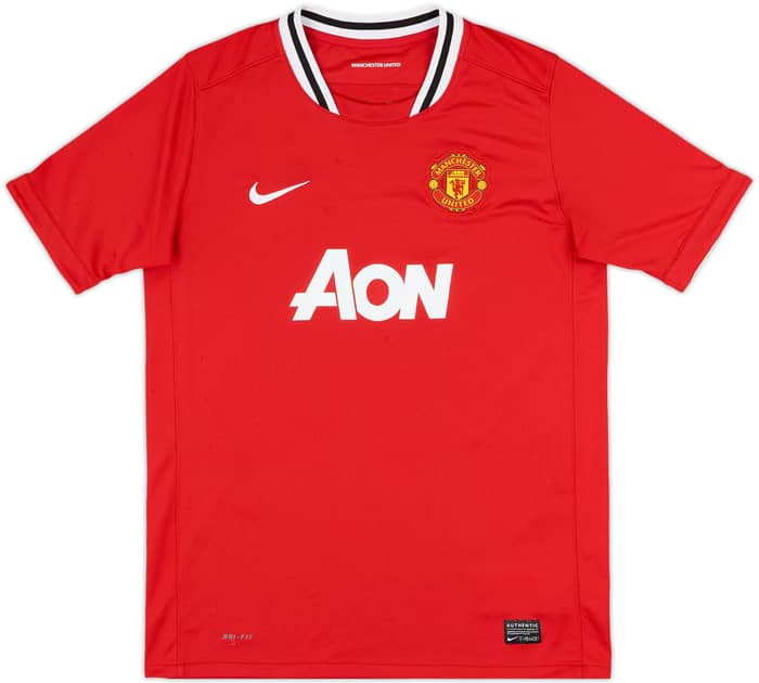 2011-12 Manchester United Home Shirt J.S.Park #13 - 8/10 - (XL.Boys)