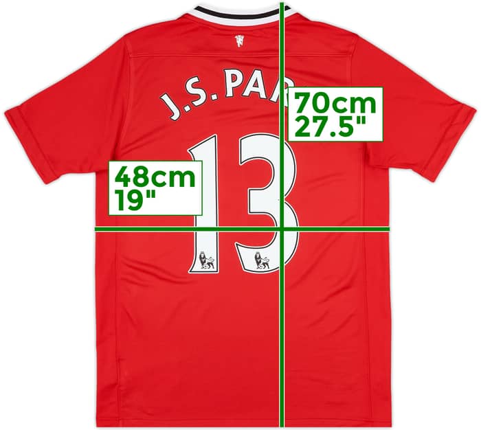 2011-12 Manchester United Home Shirt J.S.Park #13 - 8/10 - (XL.Boys)