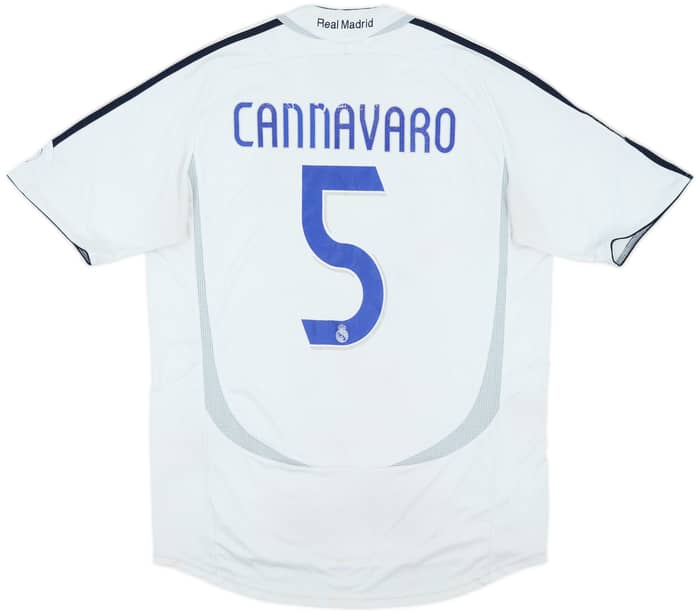 2006-07 Real Madrid Home Shirt Cannavaro #5 - 5/10 - (L)