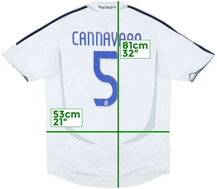2006-07 Real Madrid Home Shirt Cannavaro #5 - 5/10 - (L)