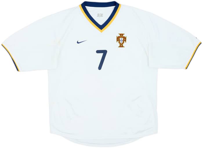 2000-02 Portugal Away Shirt Figo #7 - 7/10 - (M)
