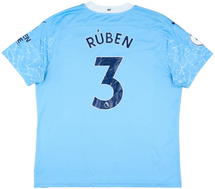 2020-21 Manchester City Home Shirt Ruben #3 - 7/10 - (XXL)
