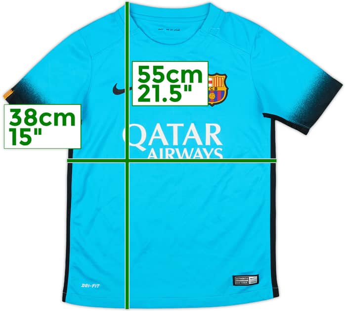 2015-16 Barcelona Away Shirt - 8/10 - (S.Boys)