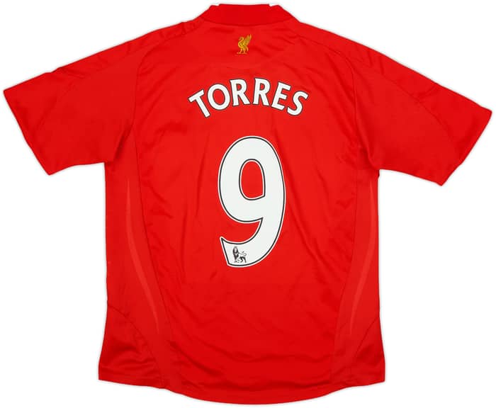 2008-10 Liverpool Home Shirt Torres #9 - 7/10 - (M.Boys)
