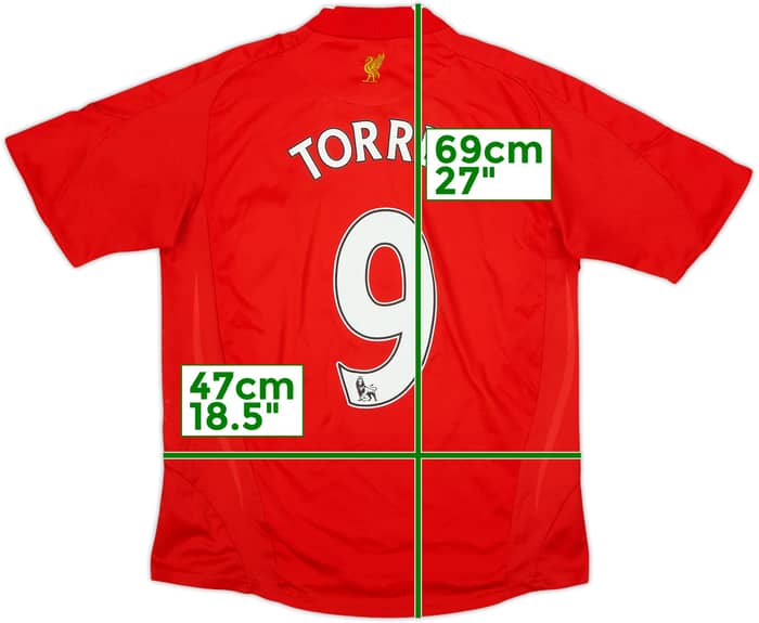 2008-10 Liverpool Home Shirt Torres #9 - 7/10 - (M.Boys)