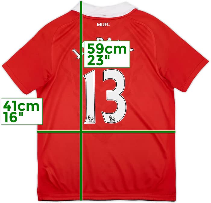 2010-11 Manchester United Home Shirt J.S.Park #13 - 7/10 - (M.Boys)