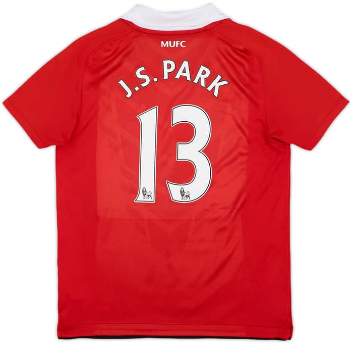 2010-11 Manchester United Home Shirt J.S.Park #13 - 8/10 - (S.Boys)