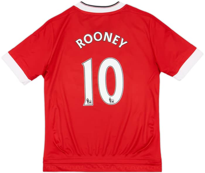 2015-16 Manchester United Home Shirt Rooney #10 - 10/10 - (M.Boys)