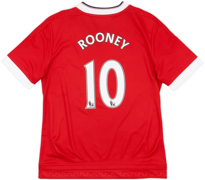 2015-16 Manchester United Home Shirt Rooney #10 - 10/10 - (M.Boys)