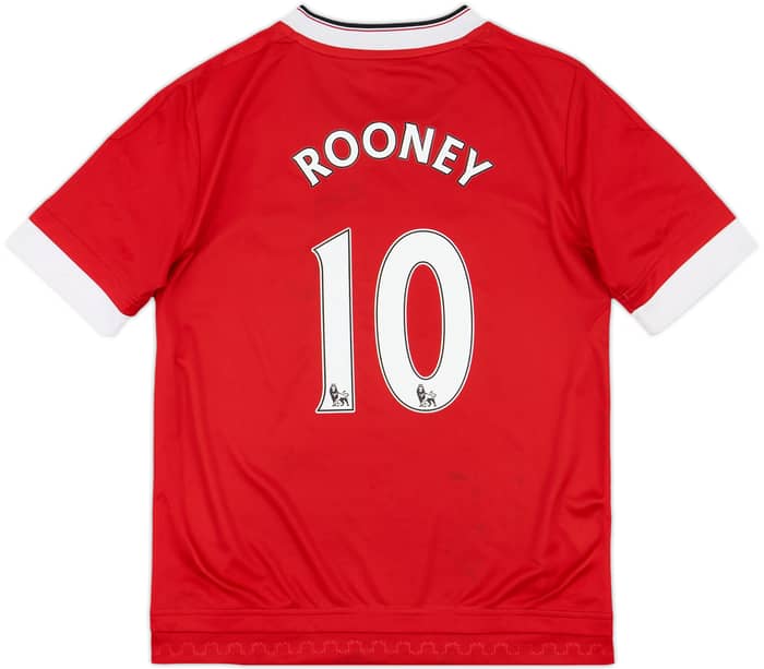 2015-16 Manchester United Home Shirt Rooney #10 - 7/10 - (M.Boys)