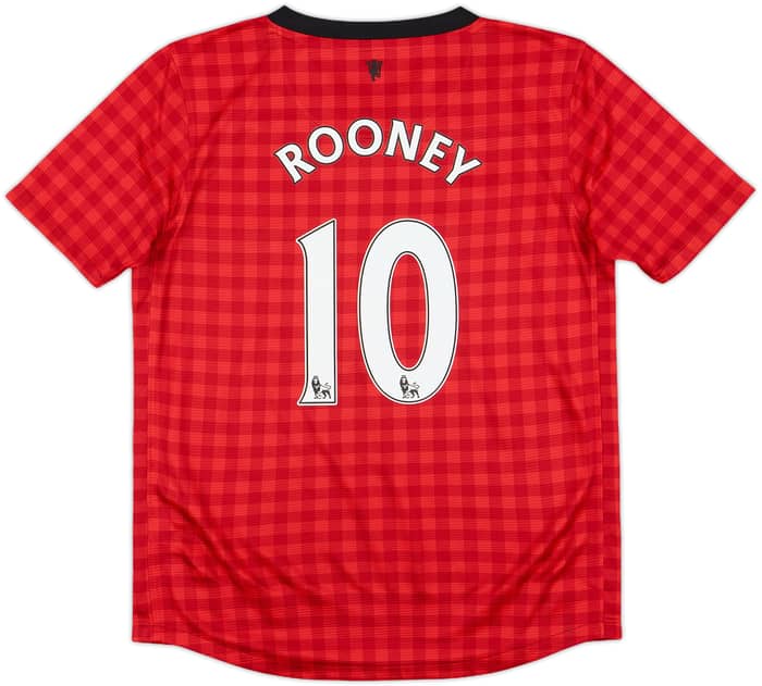 2012-13 Manchester United Home Shirt Rooney #10 - 9/10 - (M.Boys)