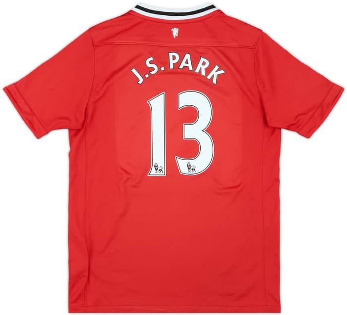 2011-12 Manchester United Home Shirt J.S.Park #13 - 8/10 - (M.Boys)
