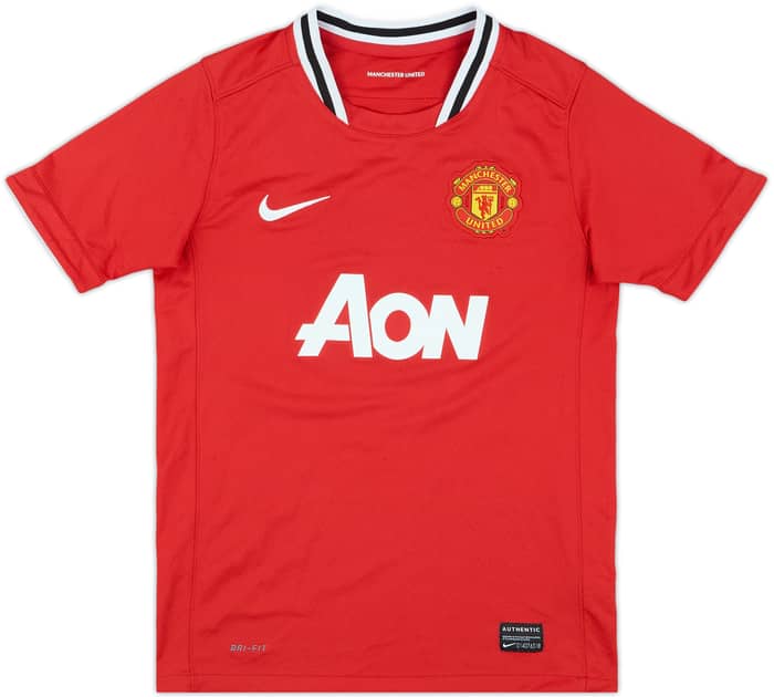 2011-12 Manchester United Home Shirt J.S.Park #13 - 8/10 - (M.Boys)