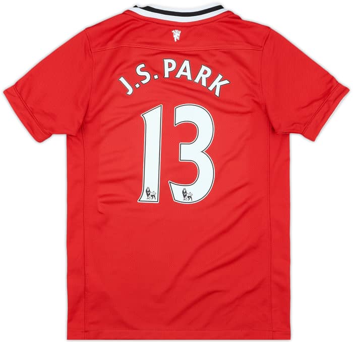 2011-12 Manchester United Home Shirt J.S.Park #13 - 8/10 - (S.Boys)