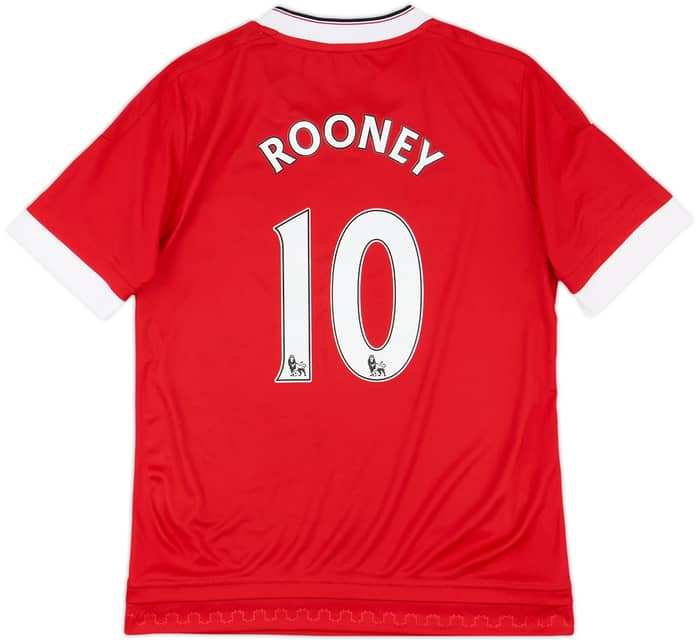2015-16 Manchester United Home Shirt Rooney #10 - 10/10 - (M.Boys)