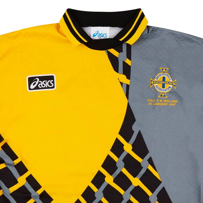 1997 Northern Ireland Match Issue GK Shirt #12 (Fettis) v Italy