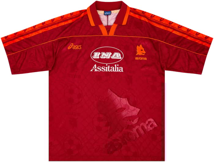 1995-96 Roma Home Shirt - 8/10 - (XL)