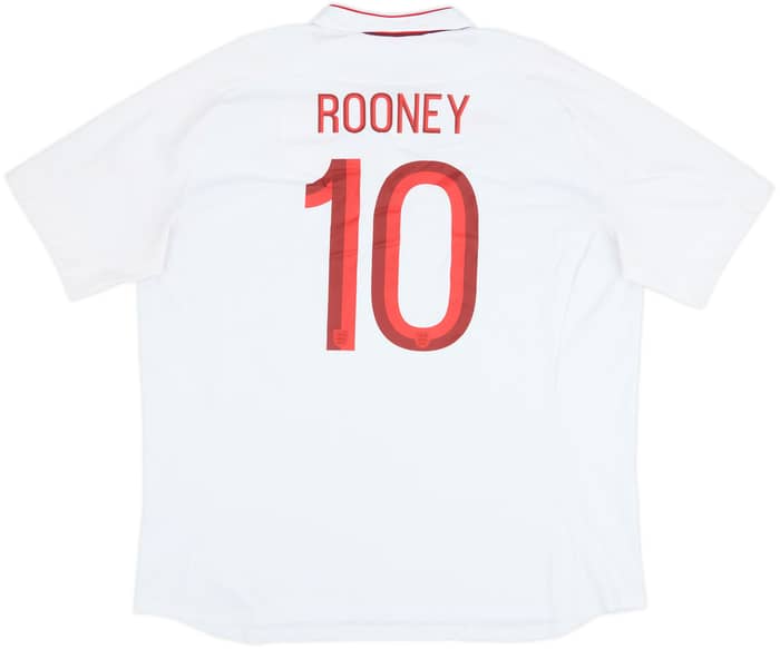 2012-13 England Home Shirt Rooney #10 - 7/10 - (3XL)