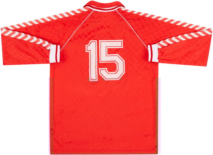 1987 Norway Match Worn Home L/S Shirt #15 (Berg) v East Germany