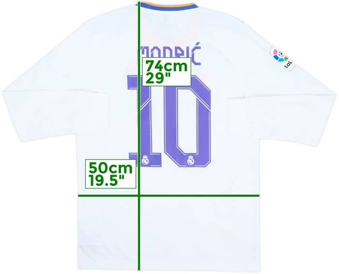 2021-22 Real Madrid Home L/S Shirt Modric #10 (M)