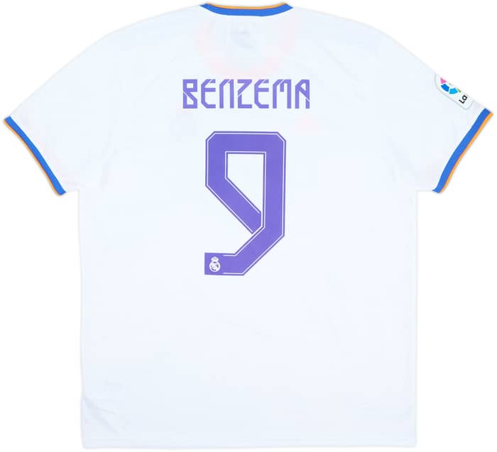 2021-22 Real Madrid Home Shirt Benzema #9 (XL)
