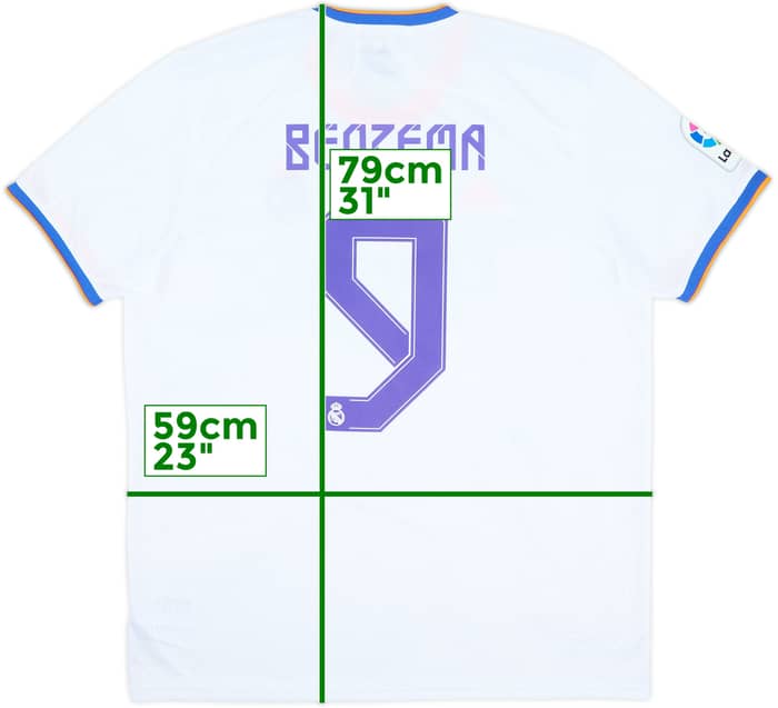 2021-22 Real Madrid Home Shirt Benzema #9 (XL)